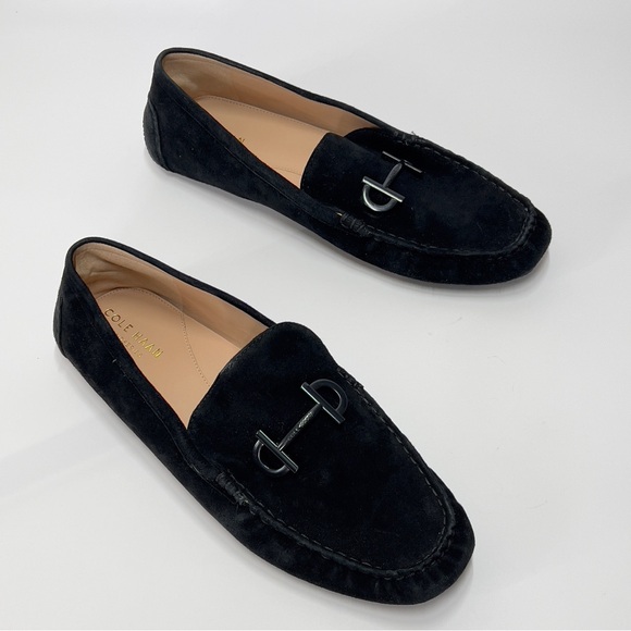 Cole Haan Shoes - COLE HAAN w Sz 8.5 Black Velvet Driver Slip On shoe. Bit embellishment